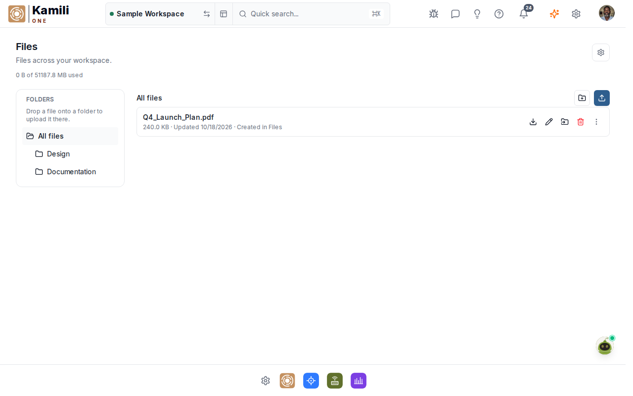 Managing folder hierarchy and nested files